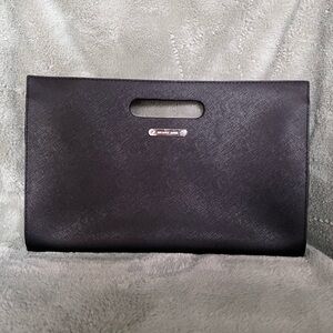 Michael Kors Black Textured Clutch